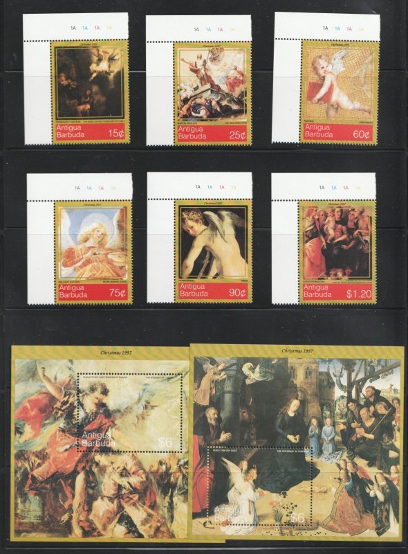 1997 Antigua & Barbuda Sc# 2111-18 XMAS, Christmas, Religion. MNH set Cv$12.75