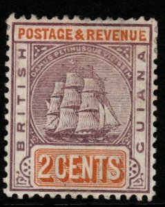 BRITISH GUIANA SG194 1889 2c DULL PURPLE & ORANGE MTD MINT