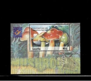 Lesotho 2001 - Mushrooms / Plants  - Souvenir Stamp Sheet - Scott #1288 - MNH