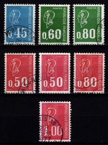 France 1971-76 Marianne def., Part Set incl. phosphor var. [Used]