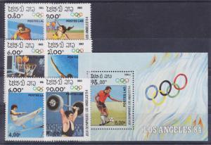 Laos Sc 429/765 MNH. 1983 + 1986 Olympics + S/S-s