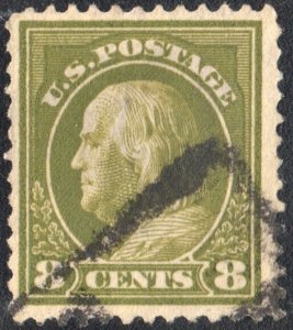 SC#414 1¢ Franklin Single (1912) Used