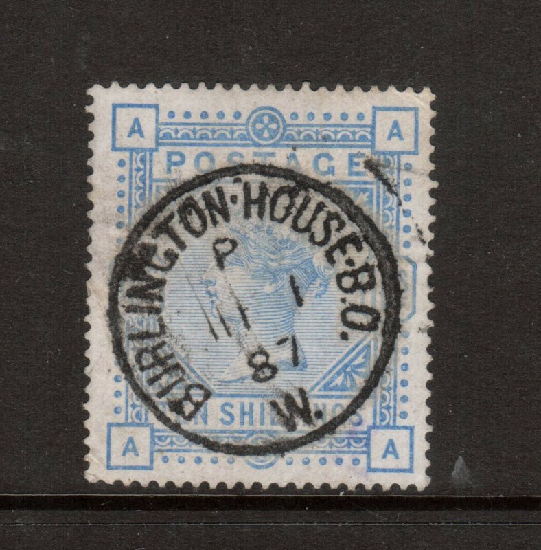 Great Britain #109 Very Fine Used With Ideal 1887 Burlington House CDS Cancel