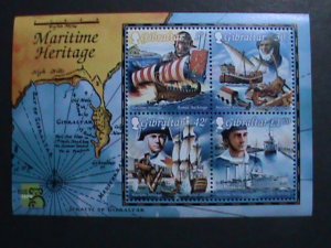 GIBRALAR 1999 SC#801a  MARITIME HAERITAGE MNH S/S  CAT. $10 VERY FINE