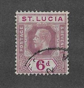 St Lucia Sc #69 6p used VF