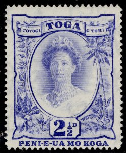 TONGA GVI SG77, 2½d bright ultramarine, LH MINT.