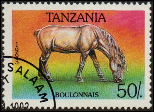 Tanzania 1154- Cto - 50/. Boulonnais Horse (1993)