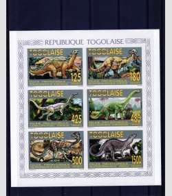 Togo 1994 Dinosaurs Collective s/s  Imperforated mnh.vf