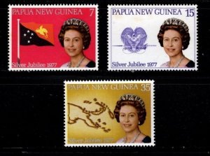 Papua New Guinea - #462 - 464 25th Anniv of QEII Coronation set/3 - MNH