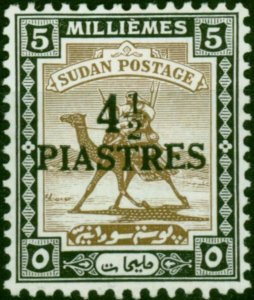 Sudan 1941 4 1/2p on 5m Olive-Brown & Black SG79 Fine LMM