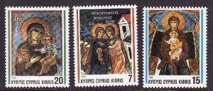 Cyprus-Sc#807-9- id9-unused NH set-Christmas-1992-