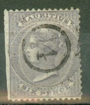 JG: Mauritius 28 used trimmed at left CV $125