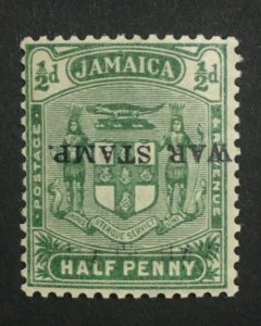 MOMEN: JAMAICA SG #68c 1916 INVERTED OVPT MINT OG H £130 LOT #63057