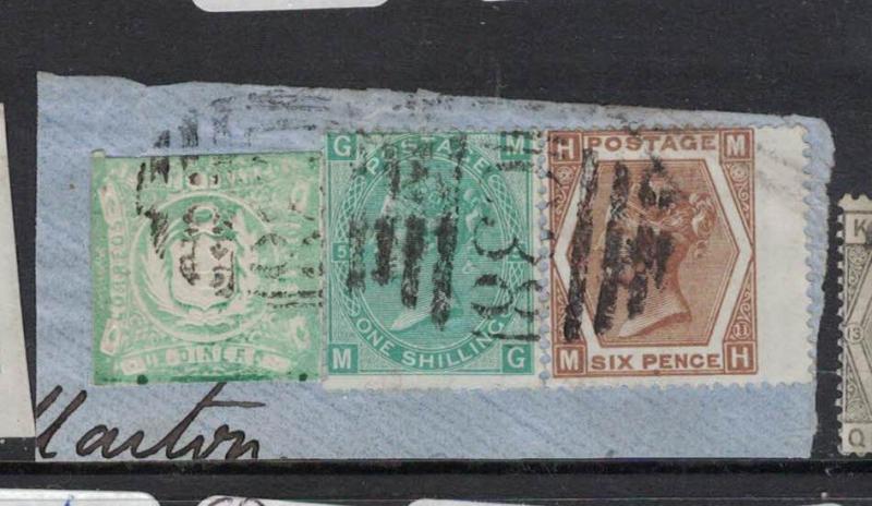 Great Britain Used Callao Mixed Piece SG Z53 pl5 + Z44 pl11 (1dqi)