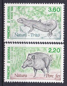 Andorra-French 376-77 MNH 1989 Wildlife