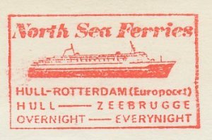 Meter cut GB / UK 1982 North Sea Ferries - Hull - Rotterdam 