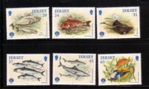 Jersey Sc 858-63 1998 Marine Life stamp set mint NH