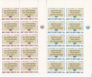 United Nations - New York # 177-178, Inscription Block of 10, Mint NH