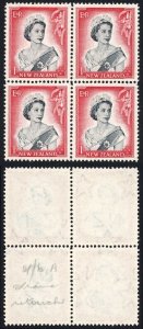 New Zealand SG732 1/- R 4/6 re-entry U/M