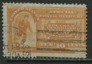 USA 1893 10 cents orange Special Delivery used