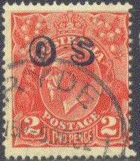 AUSTRALIA O8 USED 1932 OFFICIAL CV $3.00