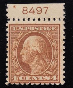 1917 Sc 503 brown  plate no. single MNH Hebert CV $55
