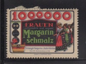 German Advertising Stamp -1,000,000 Women Use Our Margarine MH