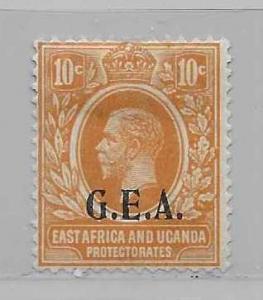 Tanganyika 9 10c KGV G.E.A. single MH