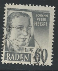 Germany #5N25 60dpf Johann Peter Hebel