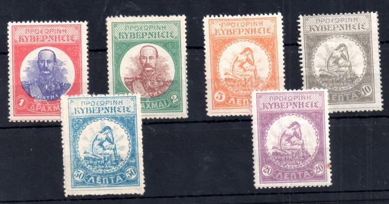 Crete 1905 Revolution mint LHM set V6-V11 WS11905