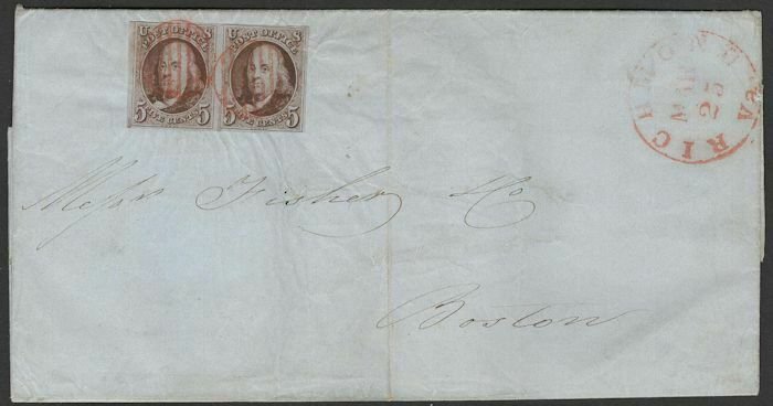 MALACK 1 VF/XF, Pair on Cover, 4 full margins, close but clear at ..MORE.. k0831