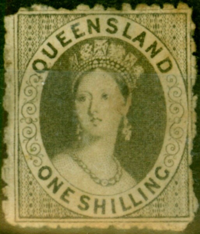 Queensland 1863 1s Grey SG29 Good Unused