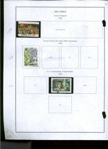 Collection, Sri Lanka Part B Computer Pages, 1984/1996, Cat $74, Mint & Used