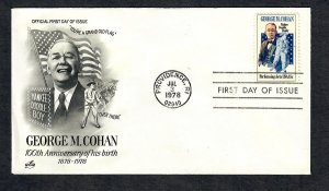 1756 George M Cohan Unaddressed ArtCraft FDC