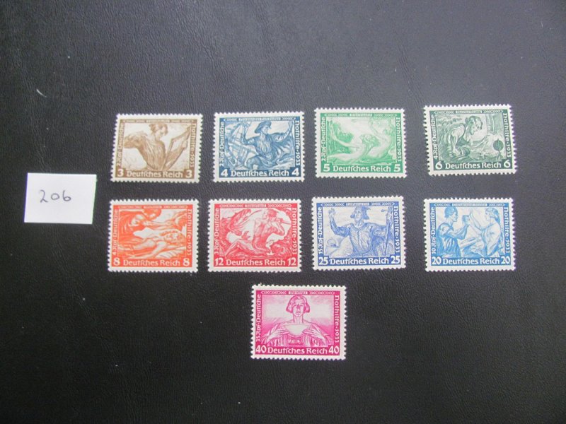 Germany 1933 MNH MOSTLY SIGNED INCLUDING HI# SC B49-B57 SET XF 2900 EUROS (206)