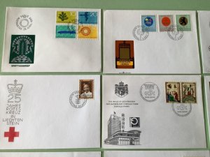 Liechtenstein 1970 postal stamps covers 8 items Ref A1375