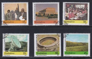 Zimbabwe # 600-605, Achievements, Used, 1/2 Cat.