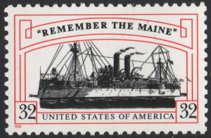 SC#3192 32¢ Remember the Maine Single (1998) MNH
