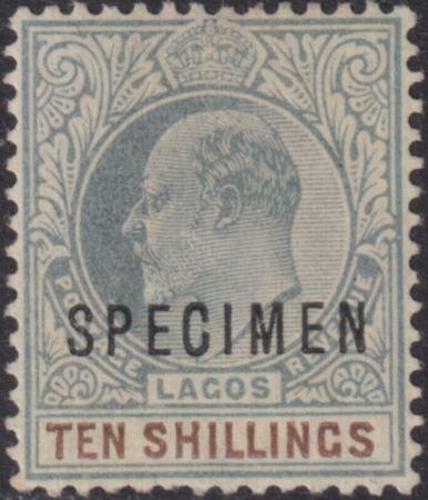 Lagos 1905-1906 SC 59 MLH Specimen Ovpt