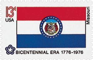 1976 13c Missouri State Flag, Bicentennial Era Scott 1656 Mint F/VF NH