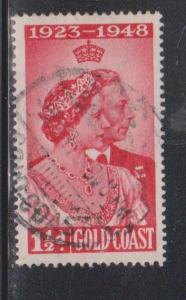 GOLD COAST Scott # 142 Used - KGVI Silver Wedding