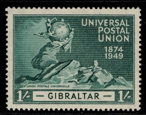 GIBRALTAR GVI SG139, 1s blue-green, LH MINT.