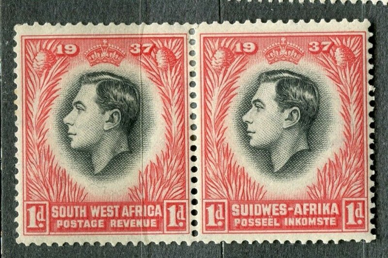 SOUTH WEST AFRICA; 1930s early pictorial issue fine Mint hinged 1d. Pair