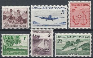 1963 Cocos Islands 6v. MNH SG n. 1/6 £ 20,00