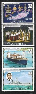 Anguilla, Scott #271-274; Reign of Queen Elizabeth II, MNH