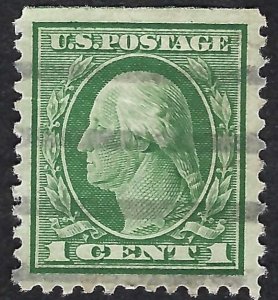 United States #498 1¢ George Washington (1917-19). Green. Perf. 11. VF/XF Used.