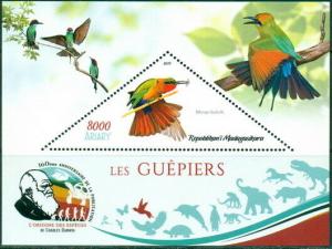 BEE EATERS BIRDS FAUNA CHARLES DARWIN MADAGASCAR 2019 MNH STAMP SET 4 SHEETS