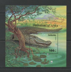 Thematic Stamps Animals - TANZANIA 1995 PREDATORS MS mint
