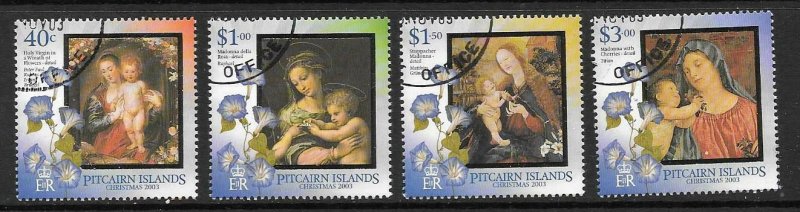 PITCAIRN ISLANDS SG656/9 2003 CHRISTMAS FINE USED 