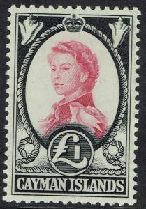 CAYMAN ISLANDS 1962 QEII 1 POUND MNH **